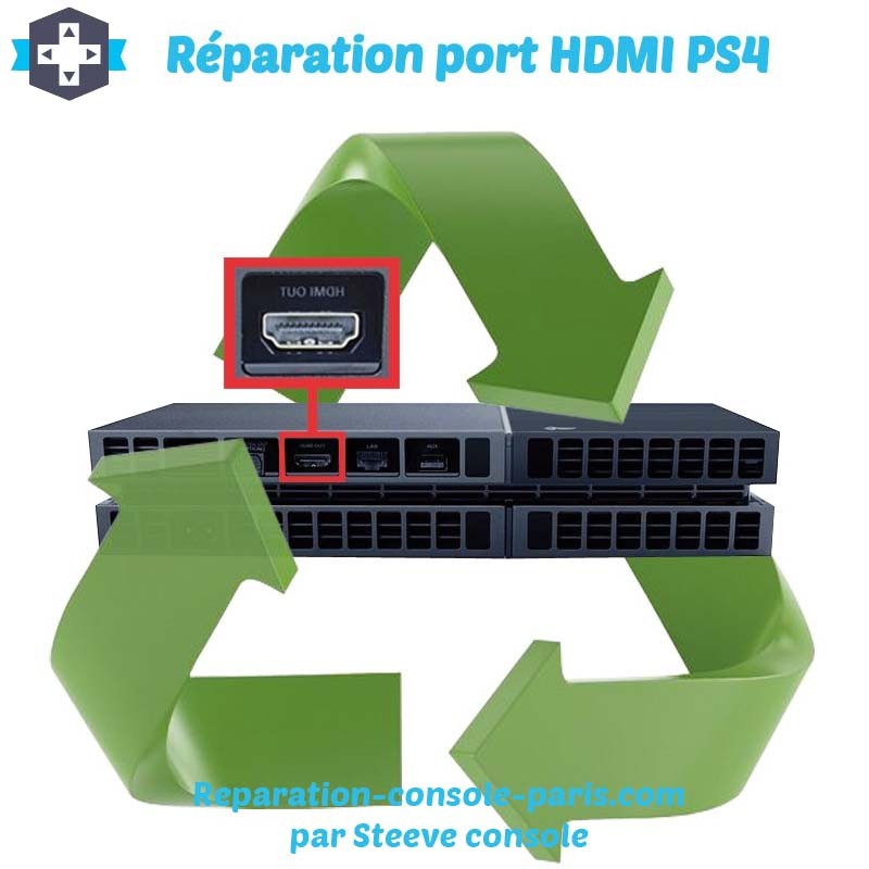 Réparation port HDMI PS4 Paris 45€ pas cher en express sur place